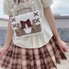 Bolsas de ombro harajuku lolita mulheres japonesas kawaii bowknot feminina mensageira fofa feminina bolsa 2023 bolsa de sacola 230309