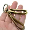 Anneaux clés Retro Bronze Japonais Fishhook U Hook Hook Full Grain Cow Cuir Strap Keychain Keyderfulder Edc Fob Business Daddy Boyfirend Cadeau