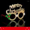 Christmas Decorations Party Adult Children'S Toys Santa Snowman Antler Glasses Decoration Holiday Dress Up