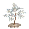 Objets décoratifs Figurines Hailao Cristal Naturel Bonsaï Argent Arbre Chanceux Feng Shui Pour Table Décor Bureau À Domicile 211101 Drop D Dh3Er