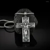 Подвесные ожерелья религиозные Иисус пересекают христианский католический ретро -стиль чистые жестяные мужские и женские украшения для ожерелья 2023 Moonbiffy