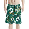 Men's Shorts Football Soccer Pattern Leisure Vacation Beach Casual Swimming Trunk Pants Quickdrying Movement Surfing 230308