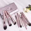 Makeup Brushes 12PCS With Bag Cosmetics Tool Lip Concealer Foundation Powder Blush Set