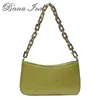 Evening Bags Luxury Handbag Women Design Retro Leather Bag Stone Pattern Thick Chain Shoulder Small Hobo Purses