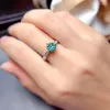 Обручальные кольца 2023 Прекрасные инкрустации голубое зеленый кубический цирконий невеста Мода Золотые украшения для женщин Обручание подарки