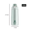 Waterflessen 450 ml mode dubbele roestvrijstalen thermosmok draagbare sport vacuüm kolf reis thermische water fles thermocup 230309