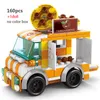 City Street Shop – blocs de construction de voitures, jouets créatifs compatibles, Mini briques classiques, magasin de crème glacée, restauration rapide, cadeaux pour enfants