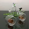Glass bicycle pot IN STOCK glass pipe bubbler smoking pipe water Glass bong