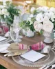 Table Napkin Watercolor Flower Tulip 4/6/8pcs Napkins Restaurant Dinner Wedding Banquet Decor Cloth Supplies Party Decoration