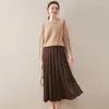 Saias de saia de lã Guarda de saia para mulheres Long Skiot Conjunta da moda coreana feminina Pure 2023 Autumn Winter Sale