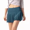 Nieuwe dames leggings dames yoga shorts outdoor fitness running fast droge anti -licht gevoerde zwarte uitlijning hoge taille sport rok