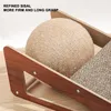 Cat Toys Scratcher med Ball Interactive Solid Wood Natural Sisal Scratch Pads 230309