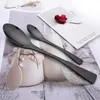 Servis uppsättningar drmfiy 24 st svart bestick set 304 rostfritt stål silvervaror västerländsk stek kniv hem gaffel skedar bordsartiklar