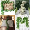 زهور زخرفية A50i 12pcs Ivy Garland Leaf Vines Plants Greenery Hanging Fake for Backdrop Arch Wall Jungle Party