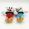 Cuphead Mugman Stuffed Toy Mecup and Brocup Plush Dolls Children's Gift 25cm/10Inch Tall