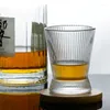 Wine Glasses Style 100-175ml Boutique Vintage Whiskey Glass Piano Vertical Stripes Design Classical S Vodka Tasting Cup