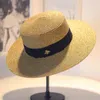 Wide Brim Hats Bucket Hats Gorgeous Golden Glitter Wide Brim Hats Bee Black Ribbon Straw Hats Lady Travel Vacation Fashion Personality Hats