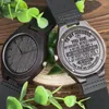 Armbanduhren BOBOBIRD Geschenk an meinen Mann Persönliche benutzerdefinierte Ebenholz-Lederuhr Geschenke personalisierte Herren-Holzarmbanduhr