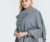 Cachecol de Caxemira de Inverno de Luxo 2023 Pashmina Para Mulheres Designers de Marca Quente Moda Imitação de Lã Longo Envoltório de Xale