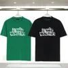 2023 дизайнерская мужская футболка Plus летняя футболка роскошная парижская буква геометрия с принтом цветная спина зеленые футболки простая одежда повседневная облегающая футболка