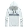 Männer Hoodies Koreanischen Stil Männer Mit Kapuze Sweatshirt Qualität Baumwolle Pullover Reflektierende Lauf Buchstaben Muster