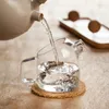 Ferramentas de barra Bozzh Creative Glass Water Pot com bola de madeira Bolsa de bola de chá anti -ruptura suco