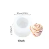 Outils de crème glacée 3D Rose forme moule à glaçons Silicone moule de cuisson réutilisable jus gâteau décor été moule à glaçons elegent rose modélisation machine à glaçons Z0308