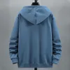 Herrtröjor tröjor plus storlek 10xl 12xl hoodie Men Autumn Winter Fleece Hoodies Solid Color Jacket Hoodies Big Size 12xl Blue Black Red Grey 230309