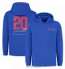 2022 Formule 1 F1 HAS Sweat à capuche Printemps Automne Sweat-shirt pour hommes Sports extrêmes de plein air Racing Veste à capuche Uniforme d'équipe personnalisé Vêtements de travail Tops