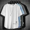 Herren T-Shirts Sommer Männer T-Shirt Waffel Plaid Kurzarm Plus Größe 6XL 8XL Tops T-Shirts Mferlier Atmungsaktives T-Shirt günstig G230309