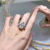 Päronklipp 11*17mm Moissanite Diamond Ring 100% REAL 925 Sterling Silver Party Wedding Band Rings for Women Men Engagement Smycken