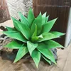 Decorative Flowers Large Artificial Agave Tropical Succulent Plants Fake Palm Tree Green Aloe Plastic Leaves For Home Outdoor Garden Decor