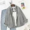 Women's Blouses Shirts Corduroy Shirts Womens Tops And Blouses Long Sleeve Spring Ladies Solid Loose Boyfriend Style Shirt 230309