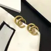 Charme de luxo 18k banhado a ouro designers marca brincos designer carta orelha parafuso prisioneiro feminino brinco geométrico para festa de casamento acessórios jewerlry