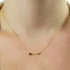 Colliers pendentif collier flèche minimaliste pour femmes hommes Simple Point en ton or et ton argent féminin minuscule tour de cou en couches
