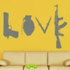 Banksy Love Weapons Wall Sticker Art Graffitti Street Vinyl Wall Decal Home Decor260N