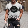 Men's T Shirts 2023 Summer 3D Printing Cultural Shirt Round Neck T-Shirt For Men Trendy Menswear Short Sleeve Polyester Casual Top