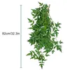 Decorative Flowers Artificial Green Plants Hanging Ivy Leaves Simulation Eucalyptus Bamboo Leaf Fake Vine Home Garden Party Wall Decoration