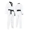 Équipement de protection Taekwondo Vêtements Enfants Adultes Enfants Karaté Costume Arts Martiaux Formation Ensembles Kung Fu Uniforme Pour Femmes Hommes Ceinture Blanche 230308