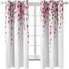 Gardin anpassade rosa blommor gardiner 3D -fönster för vardagsrum sovrummet