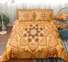 Sängkläder set bohemian set boho mandala täcke täcke lotus blomma säng linne hippie hem textil guld sängkläder blommor