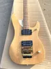 Ny Nature Wood Double Shake Electric Guitar HH Pickups Maple Neck Gold Tremolo Bridge