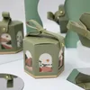 Presentförpackning bröllopsdekoration liten låda bulk godislådor med handtag färgglada fest gynnar baby shower födelsedagstillbehör