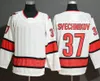 CUSTOM Mens 37 Andrei Svechnikov Hockey Jerseys 20 Sebastian Aho 11 J Staal 86 Teuvo Teravainen 31 Frederik Andersen 88 Brent Burns 67 Max