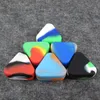 Triangle Silicone Container Packing Boxes Food Grade Small Rubber 1.5ML Nonstick Jars Dab Tool Storage Oil Multicolor Non-stick Wax Holder