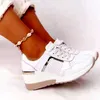 Elbise Ayakkabı 2021 Kadın Sneakers LaceUp Kama Spor Ayakkabı Kadın Vulkanize Ayakkabı Rahat Platform Bayanlar Sneakers scarpe donna zapatillas
