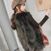 Futra kobiet sztuczny kamizelka kamizelki damskie ubrania zima gruba ciepła kurtka bez rękawów vintage kamizelka manteau femme hiver zl684women's