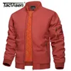 Men's Jackets TACVASEN Oversize Winter Full Zip Pilot Jacket Mens Outwear Cotton Padded Army Military Bomber Jacket Casual Baseball Jackets 230308