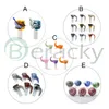 5 stijlen Wig Wag Lizard Glass Rookbom US Kleur 14 mm 18 mm mannelijke Bong Bowl Heady Glass Bowls For Quartz Banger Nails Glass Water Bongs Pips