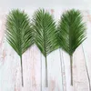 Decorative Flowers Artificial Leaves Fake Palm Tropical Plants Plastic Leafs Green Tree Garden Home Wedding Table Ornaments Decoration